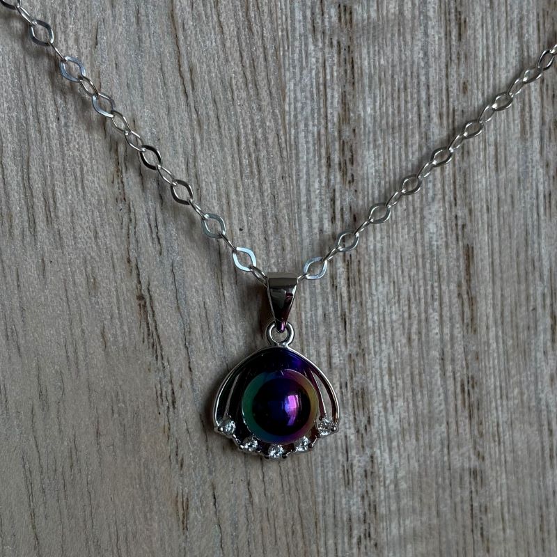 Rainbow hemalyke seashell necklace - Copper Maiden Austin