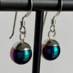 Rainbow hemalyke, sterling silver earrings
