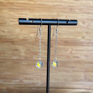 Long, Aurora Borealis, crystal, classic cut earrings